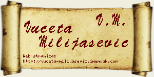 Vuceta Milijašević vizit kartica